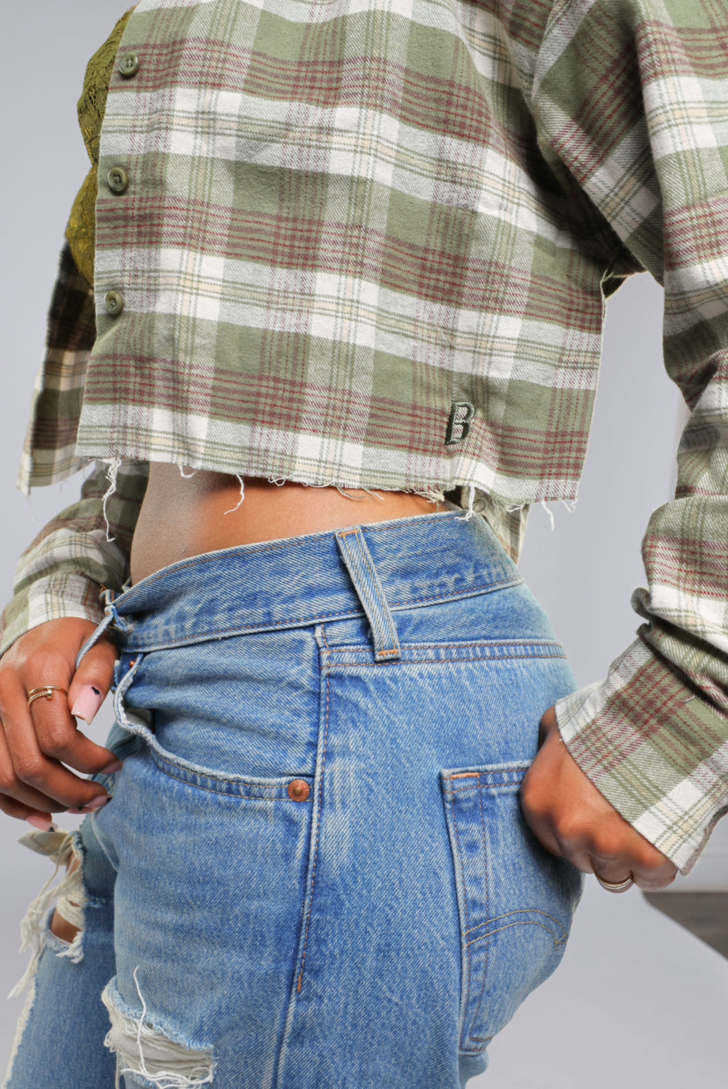 BB cropped flannel III